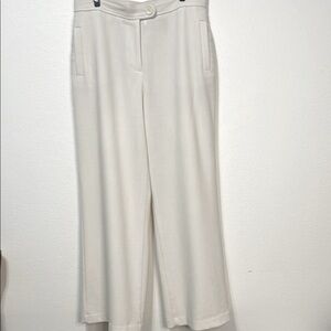 Investments Off White Wide Leg Lined Pants Size 12S